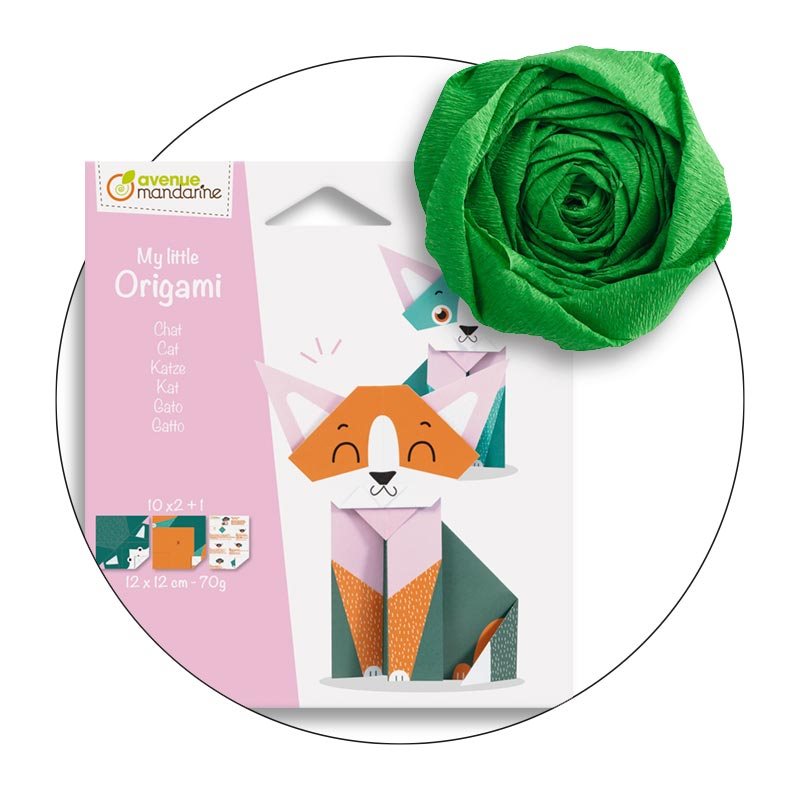 Papiers Origami-Soie-Crépon