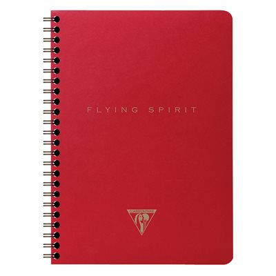Flying Spirit Red carnet reliure intégrale à poches 14,8x21c