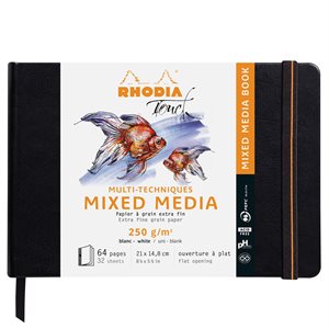 Rhodia Touch Mixed Media Artbook 115 lb extra white Paint'On