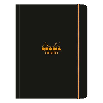 Rhodia Unlimited BLACK A5+ 16x21cm 60 microperf. sh. lined +