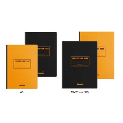 RHODIA CLASSIC ORANGE COMPOSITION BOOK L 7mm + MARGIN 7.5x10