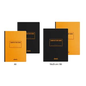 RHODIA CLASSIC BLACK COMPOSITION BOOK L 7mm + MARGIN 7.5x10