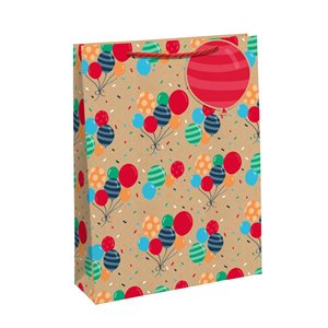 Kraft balloons large bag 26,5x14x33cm