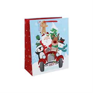 Cute santa car, medium bag 21,5x10,2x25,3 cm
