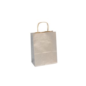 Bag plain kraft 100g, 16x8x21cm, Silver