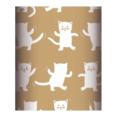 Kraft brown 60g, rl Dancing cats 2x0,70m