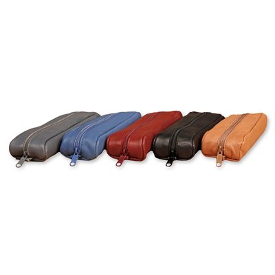 Age Bag Oval Assorted Leather Pencil Case 