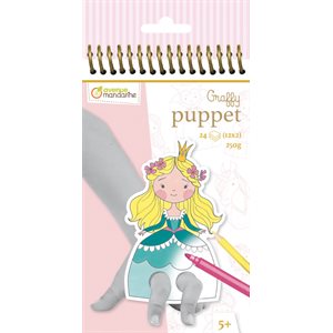 Graffy Puppet Hand Coloring Book Princes and Princesses