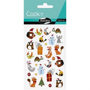 Cooky, Pack 1 sh 7,5x12cm, Christmas animals