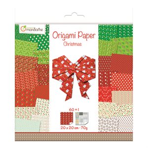 ORIGAMI PAPERS CHRISTMAS 2 60s 8x8
