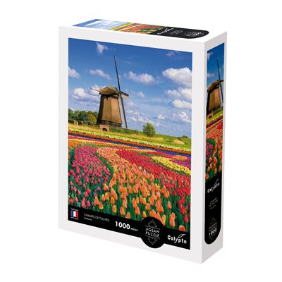 Puzzles 1000 pièces 685X480mm PAYSAGE - Champs de Tulipes -